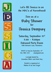 personalized ABC baby shower invitation